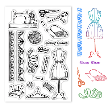 PVC Plastic Stamps, for DIY Scrapbooking, Photo Album Decorative, Cards Making, Stamp Sheets, Tools Pattern, 16x11x0.3cm