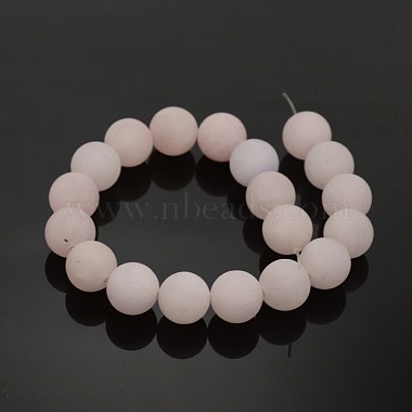 Frosted Natural Rose Quartz Round Bead Strands(G-M272-06-6mm)-2