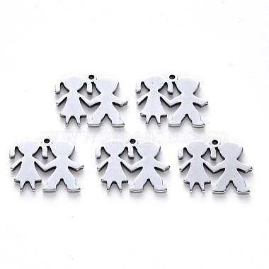 Stainless Steel Color Human Stainless Steel Charms