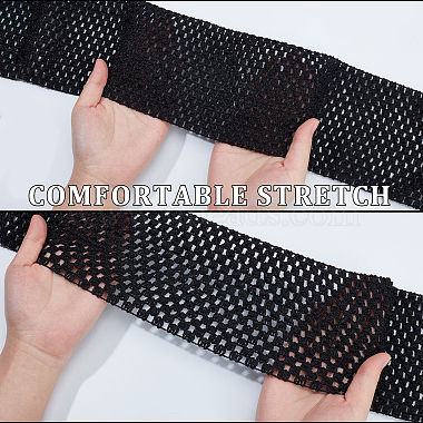 Gorgecraft 5m elastische gehäkelte Polyester-Stirnbänder(OHAR-GF0001-13A)-3