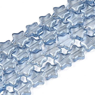 Aqua Star Glass Beads