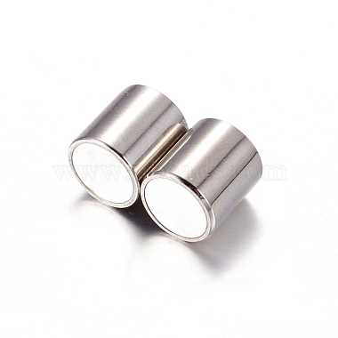Column 304 Stainless Steel Magnetic Clasps with Glue-in Ends(X-STAS-I026-01)-3
