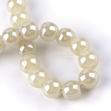 Chapelets de perles en verre galvanoplastique(EGLA-Q062-8mm-E08)-3