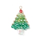 Christmas Theme Glass Seed Beads Pendants(PALLOY-TA00025)-1