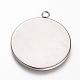 201 Stainless Steel Pendant Cabochon Settings(STAS-T004-014)-2