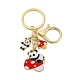 Rack Plating Panda Zinc Alloy Enamel Pendant Keychain(KEYC-G064-01F)-1