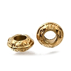 304 Stainless Steel Beads, Ion Plating(IP), Rondelle, Real 18K Gold Plated, 7.5~8x3.5mm, Hole: 3.5mm(STAS-L315-063B-G)