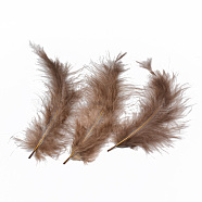 Turkey Feather Costume Accessories, Dyed, Camel, 123~155x35~53x1mm(FIND-T013-04M)