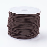 Elastic Cords, Stretchy String, for Bracelets, Necklaces, Jewelry Making, Coconut Brown, 1mm, about 19.68~21.87 yards(18~20m)/roll(EC-G008-1mm-03)