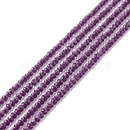 Transparent Glass Beads Strands, Faceted, Round, Medium Violet Red, 2mm, Hole: 0.6mm, about 182~201pcs/strand, 14.57~15.24 inch((37~38.7cm)(GLAA-C019-01A-22)