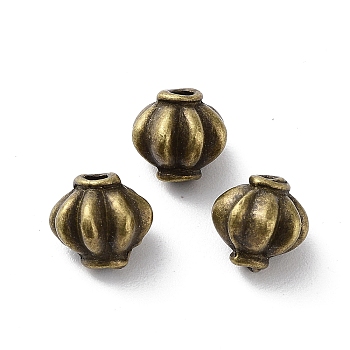 Tibetan Style Alloy Beads, Cadmium Free & Lead Free, Lantern, Antique Bronze, 8x8x7.5mm, Hole: 1.5mm