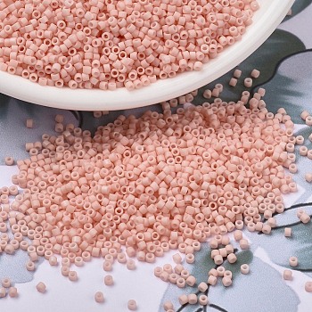 MIYUKI Delica Beads, Cylinder, Japanese Seed Beads, 11/0, (DB1513) Matte Opaque Light Salmon, 1.3x1.6mm, Hole: 0.8mm, about 20000pcs/bag, 100g/bag