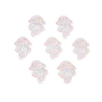 Luminous Resin Decoden Cabochons, Glow in the Dark Jellyfish, Thistle, 11x7x3mm