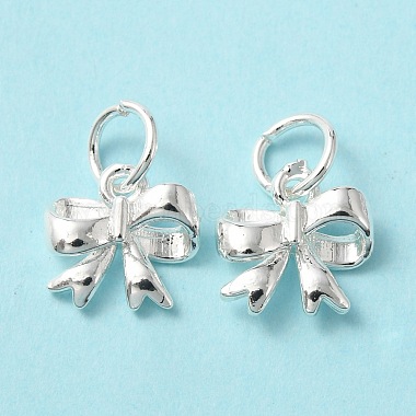 Silver Bowknot Brass Charms