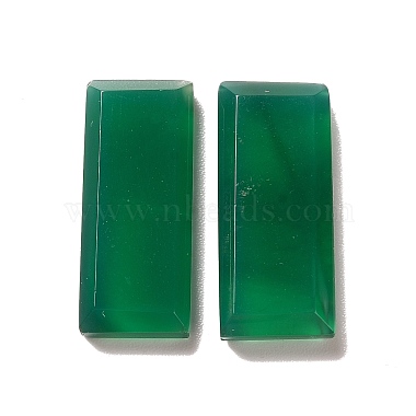 Gefärbte und erhitzte natürliche grüne Onyx-Achat-Cabochons(G-G975-04A-02)-2