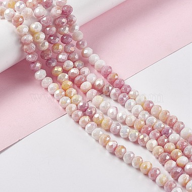 Faceted Electroplated Glass Beads Strands(X-GLAA-C023-02D)-2