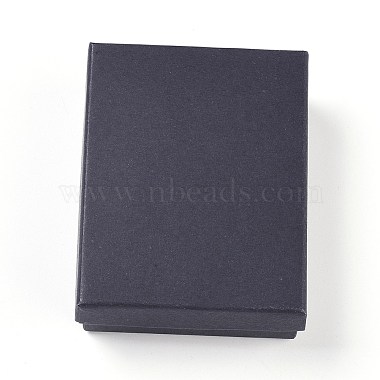 Black Rectangle Paper Jewelry Set Box
