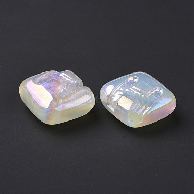 Rainbow Iridescent Plating Acrylic Beads(OACR-A010-06F)-3