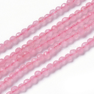 3mm Pink Round Other Jade Beads