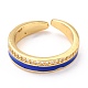 Adjustable Real 18K Gold Plated Brass Enamel Finger Rings(RJEW-L071-23G)-2