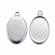 304 Stainless Steel Pendant Cabochon Settings(STAS-G075-21P)-2