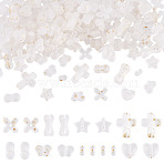 DIY Jewelry Making Findings Kits, including Acrylic Beads & Bead Caps & Charms, Mixed Color, 15x7x6.5mm, Hole: 2.5mm(DIY-TA0012-54D)