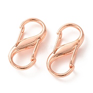 Zinc Alloy DIY Bags Adjustable Clasps Accessories, Bags Buckle, Rose Gold, 2.75x1.3x0.7cm(PALLOY-A068-06RG)