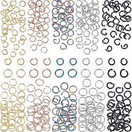 300Pcs 10 Styles 304 Stainless Steel Jump Rings, Open Jump Rings, Mixed Color, 4~6x0.6~1mm, Inner Diameter: 2.8~4.6mm, 30pcs/style(STAS-UN0038-44)