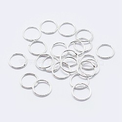925 Sterling Silver Round Rings, Soldered Jump Rings, Silver, 5x0.8mm, Inner Diameter: 3mm(STER-F036-03S-0.8x5)