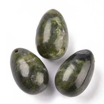 Natural Xinyi Jade/Chinese Southern Jade Pendants, Easter Egg Stone, 39.5x25x25mm, Hole: 2mm