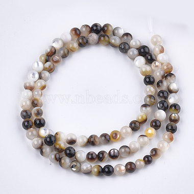 Black Lip Shell Beads Strands(SHEL-S274-92B)-2