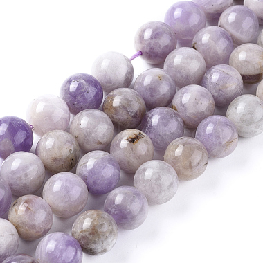 8mm Round Lavender Jade Beads