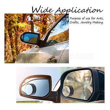 CHGCRAFT 2 Sets 2 Style Glass Rearview Mirror(AJEW-CA0001-75)-5
