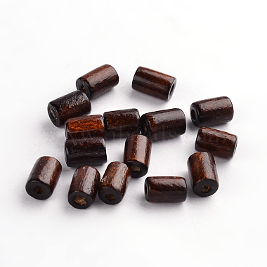 8mm CoconutBrown Tube Wood Beads