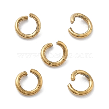 Real 18K Gold Plated Ring 304 Stainless Steel Open Jump Rings