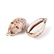 Electroplate Natural Sea Shell Pendants(SSHEL-T018-05)-2