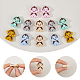12Pcs 6 Colors Monkey Silicone Focal Beads(SIL-DC0001-41)-5