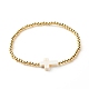 Bracelet extensible en perles synthétiques turquoise (teintes) pour filles et femmes(BJEW-JB06864-02)-1