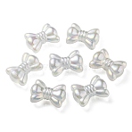 UV Plating Luminous Transparent Acrylic Beads, Glow in The Dark, Bowknot, Light Cyan, 24.5x32.5x12mm, Hole: 4mm(OACR-P010-08C)