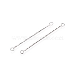 Anti-Tarnish Rhodium Plated 925 Sterling Silver Box Chain Links, Platinum, 40~42mm, Ring: 3x0.5mm, Hole: 1.8mm(STER-N016-06P)