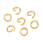 Iron Open Jump Rings, Golden, 6x0.9mm, 19 Gauge, Inner Diameter: 4.2mm, about 9000pcs/1000g(JROS6mm-G)