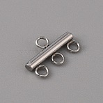201 Stainless Steel Chandelier Component Links, Stainless Steel Color, 9x15x2.5mm, Hole: 2mm(STAS-WH0043-06B-P-1)