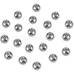 304 Stainless Steel Spacer Beads, Rondelle, Stainless Steel Color, 8x6mm, Hole: 3mm, 100pcs/box(STAS-NB0004-18)