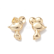 Rack Plating Brass Charms, Long-Lasting Plated, Mouse Charms, Real 18K Gold Plated, 11.5x9x3mm, Hole: 2x1.5mm(KK-P231-04G)