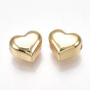 Ion Plating(IP) 304 Stainless Steel Beads, Heart, Golden, 9x11x7mm, Hole: 1.5mm(X-STAS-S107-17)