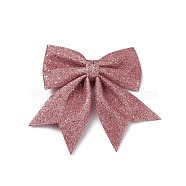 Glitter Cloth Bowknot Pendant Decoration, for Christmas Tree Gift Box Hanging Ornaments, Thistle, 165~180x160~175x19~20mm(DIY-I112-01B)
