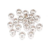 CCB Plastic Beads, Nickel Color, 8.5mm  in diameter, 4.5mm thick, hole: 5.5mm(PCCBH-95Y)
