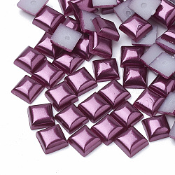 ABS Plastic Imitation Pearl Cabochons, Square, Purple, 6x6x3.5mm, about 5000pcs/bag(SACR-R748-6x6mm-Z20)