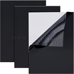 Silicone Single Side Board, with Adhesive Back, Rectangle, Black, 30x21x0.1cm(AJEW-BC0006-14)