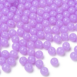 Fluorescent Acrylic Beads, Round, Lilac, 6mm, Hole: 1.5mm(X-MACR-R517-6mm-09)